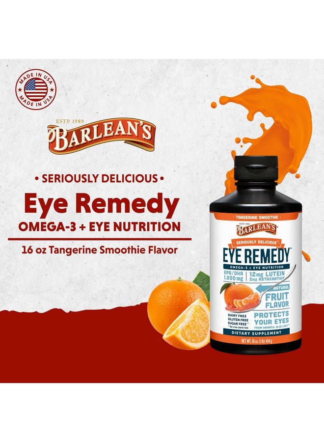 Barlean's Eye Remedy Supplement, Tangerine Flavored Fish Oil Liquid with Lutein, Astaxanthin and Zeaxanthin,1,000mg Omega 3 EPA DHA, Eye Care Supplements, 16 oz - Image 2