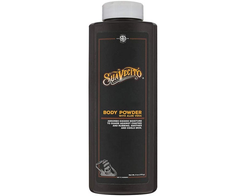 Suavecito Body Powder with Aloe Vera, 6 oz. - Original Scent - Provides Long Lasting Comfort & Protection, Eliminates Chafing & Rubbing, Guards Against Excess Moisture, Soothes & Cools Skin - Image 1
