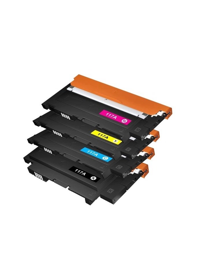 ماركة غير محددة - حبر 117A متوافق مع حبر  اتش بي 117A W2070A W2071A W2072A W2073A طابعه ليزر ملونه MFP 178nwg 179fwg/fnw 150A/nw 178nw W2070A W2071A W2072A W2073A (أسود، سماوي، أرجواني، أصفر) - Image 1
