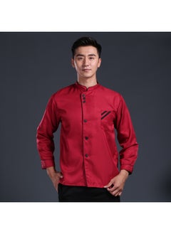 NIBEMINENT Chef Uniform Men Jacket Cooking Clothes Kitchen Shirt Waitress Food Service Hotel Fast Food Hot Pot Cake Shop  - Image 1