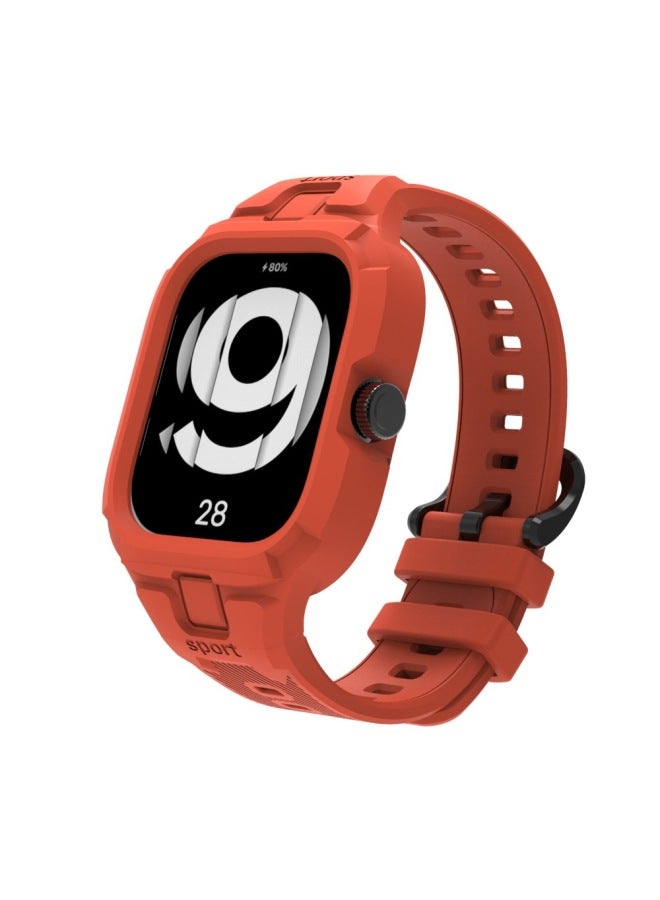 Loquat Redmi Watch 4 Strap Fashion Sport Single Color Two-Tone One Strap-Color:Dynamic Orange - Image 5