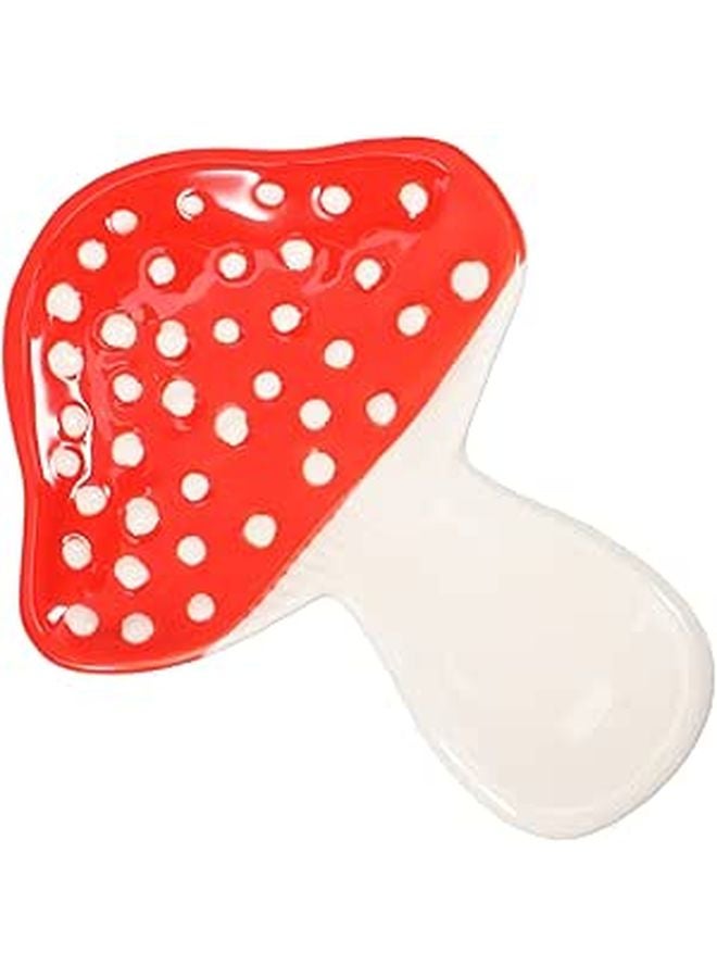 Ceramic Mushroom Spoon Rest Heat Resistant Utensil Holder For Kitchen Stove And Dining Table - Image 1