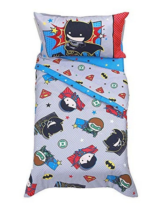 Warner Bros Warner Brothers Justice League 4 Piece Toddler Bedding Set Greyblueredblack - Image 1