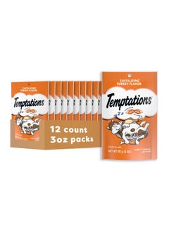 Temptations Temptations Classic Crunchy and Soft Cat Treats Tantalizing Turkey Flavor, 3 oz. Pouch (Pack of 12)  - Image 1