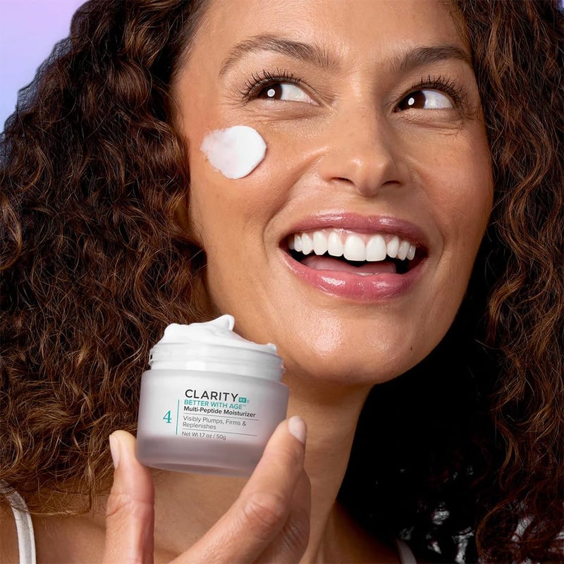 ClarityRx Better With Age Multi-Peptide Anti-Aging Facial Moisturizer, Natural Lifting & Tightening Face Cream, Plant Based, Cruelty Free, Paraben Free (1.7 oz) - Image 4