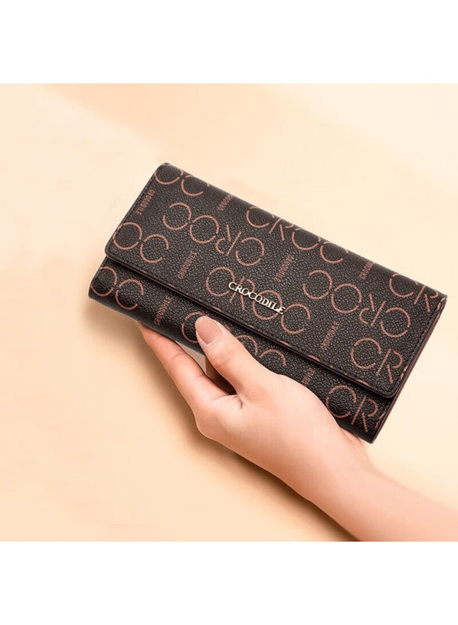 Crocodile Day Letter Print Long Wallet For Women, Multi-card Holder And Bill Case, Birthday Gift For Girlfriend - Image 1