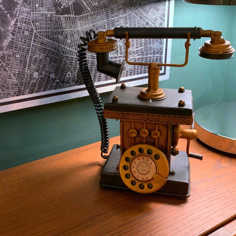 VANLAXY Creative Retro Decorative Phone Model Telephone Coin Bank Money Saving Antique Phone Figurine Cafe Bar Window Decor Model Home Desk Decoration - Image 5