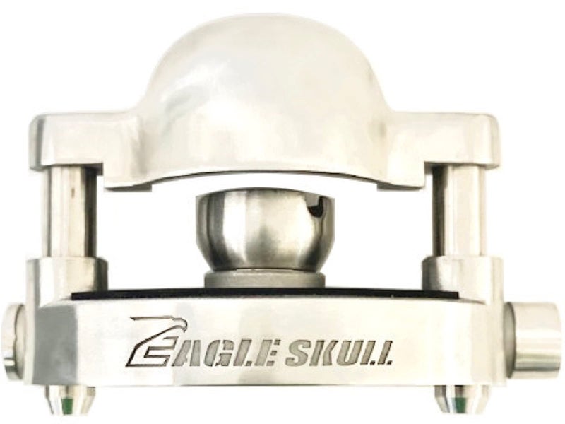 Alarmed stainless steel trailer coupler hitch lock loud alarms 120dB alarm travel camp ground camping horse shows boat marina dump trailers storage RV park locking cargo curt demco atwood stop thieves