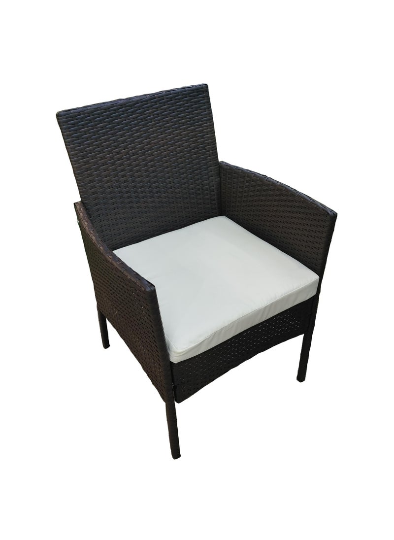 Oasis Casual Dark Brown Rattan Balcony Set with Beige Cushion  BY107  - Image 2