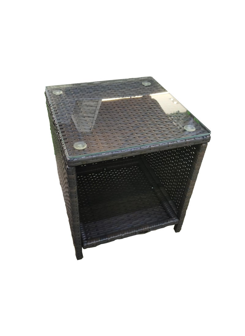 Oasis Casual Dark Brown Rattan Balcony Set with Beige Cushion  BY107  - Image 3