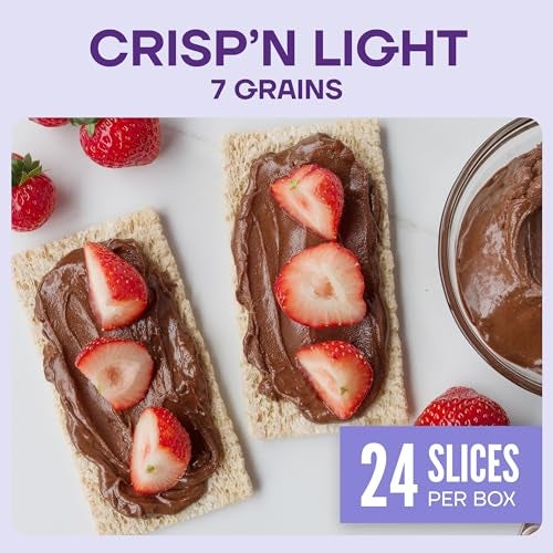 Wasa Crispn Light 7 Grains Crispbread 49 oz Pack of 4 Crackers NonGMO Ingredients 7 Grain Blend 20 Calories per Slice - Image 5