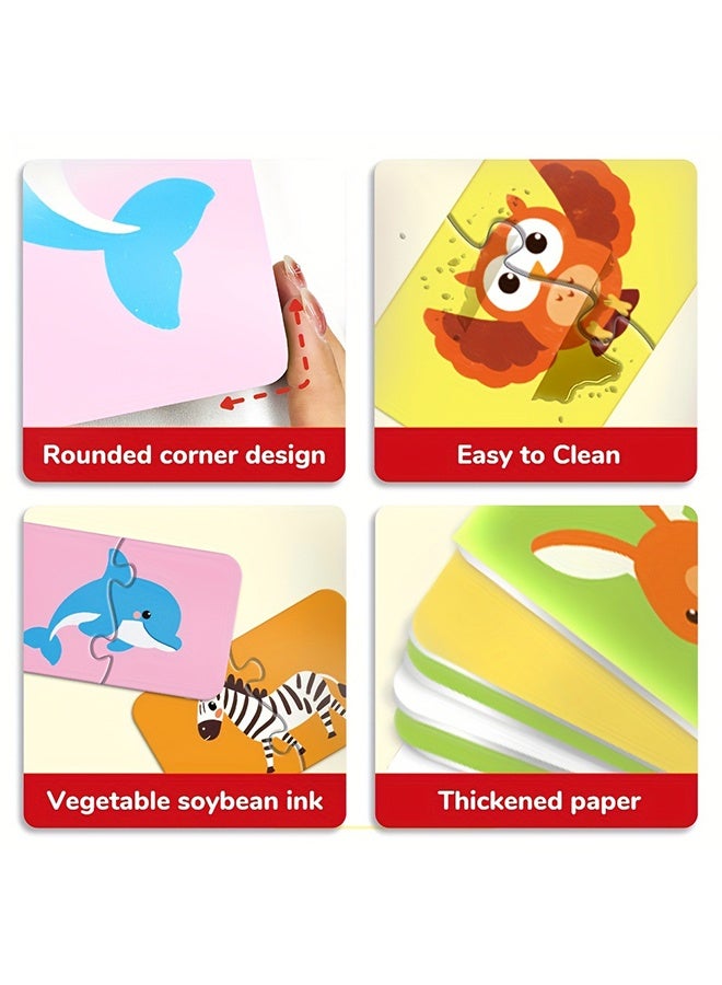 16Pcs Animal Matching Puzzles for Kids Self-Correcting Puzzles Sets Head and Tails Correction Montessori Birthday Gifts for Learning Educational Activity - Image 4