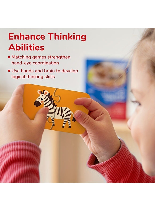 16Pcs Animal Matching Puzzles for Kids Self-Correcting Puzzles Sets Head and Tails Correction Montessori Birthday Gifts for Learning Educational Activity - Image 5