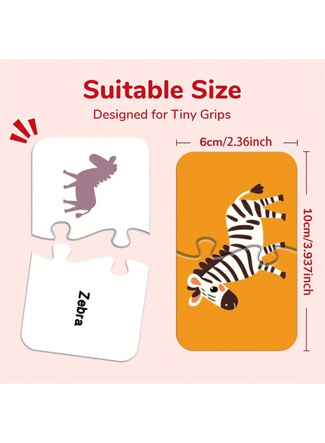 16Pcs Animal Matching Puzzles for Kids Self-Correcting Puzzles Sets Head and Tails Correction Montessori Birthday Gifts for Learning Educational Activity - Image 2