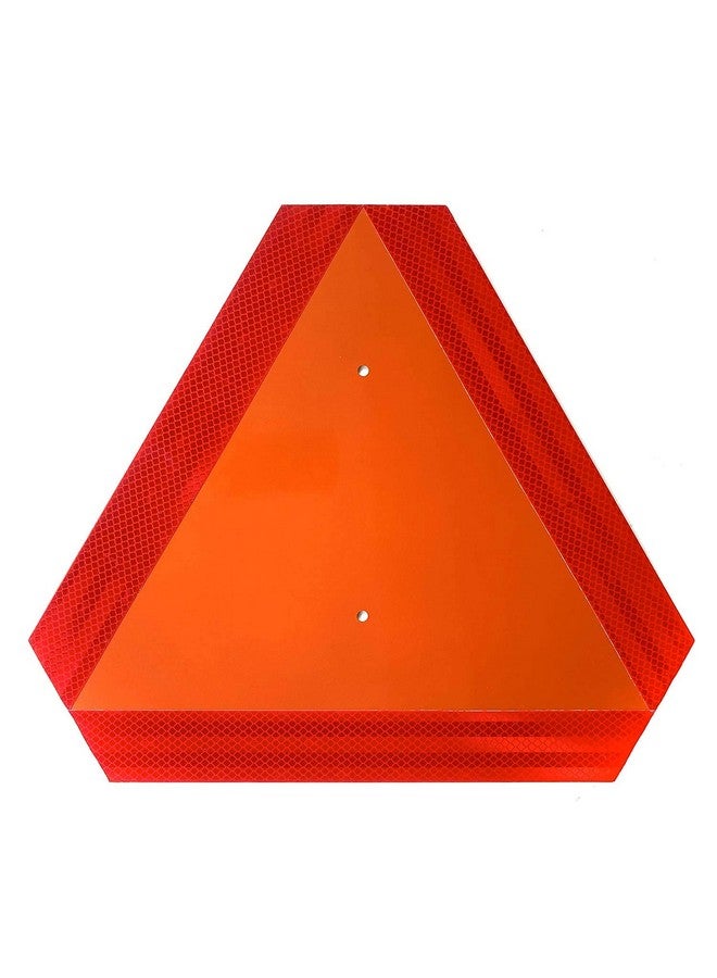 Minton Slow Moving Vehicle Sign Farm Triangle Safety Sign Aluminum 14"X16" Engineering Grade Reflective For Golf Cart - Image 1