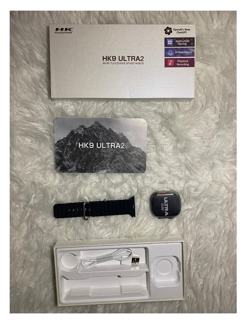 HK HK9 ULTRA 2 Series 9 Wearfit Pro (2024) SmartWatch 2.12 Inch SUPER AMOLED Display 480X320 Open AI Chat GPT GPS NFC Bluetooth V5 Call Wireless Charger  - Image 2