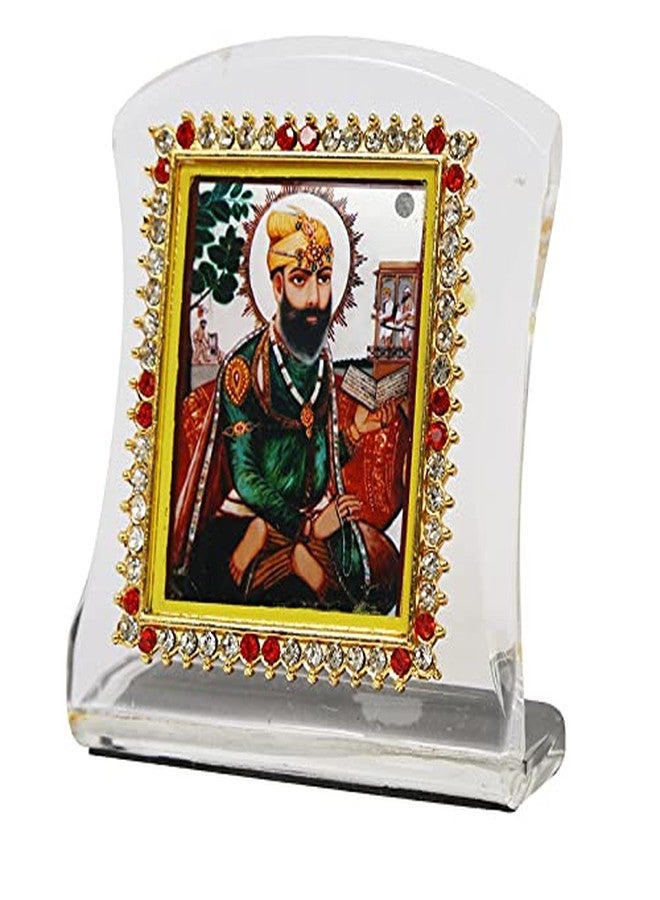 BISMAADH Religious Idol Acrylic Showpiece Figurine for Car Dashboard, Home & Office D�cor (Guru Tegh Bahadur Singh Ji) - Image 1