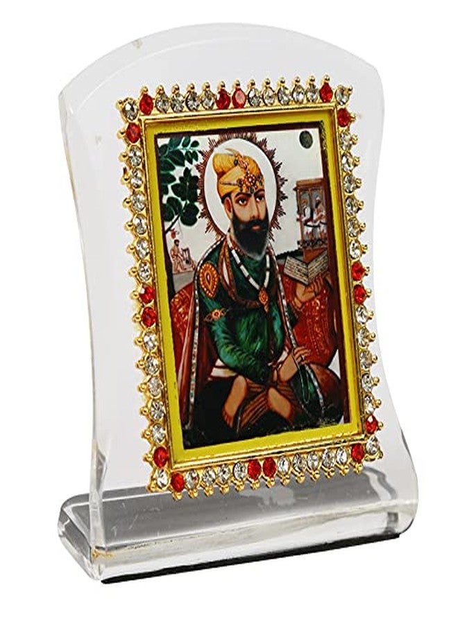 BISMAADH Religious Idol Acrylic Showpiece Figurine for Car Dashboard, Home & Office D�cor (Guru Tegh Bahadur Singh Ji) - Image 2