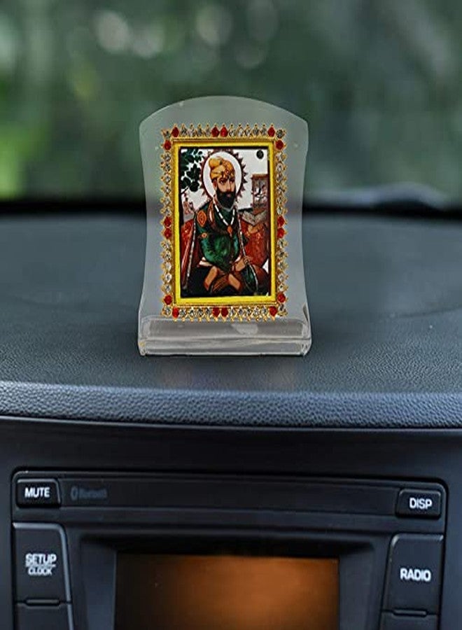 BISMAADH Religious Idol Acrylic Showpiece Figurine for Car Dashboard, Home & Office D�cor (Guru Tegh Bahadur Singh Ji) - Image 3