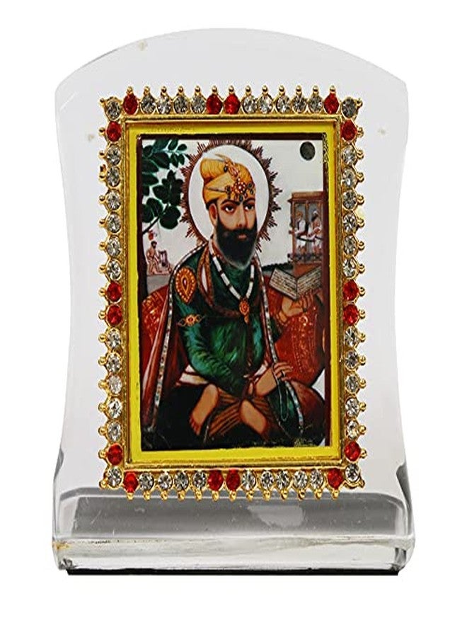 BISMAADH Religious Idol Acrylic Showpiece Figurine for Car Dashboard, Home & Office D�cor (Guru Tegh Bahadur Singh Ji) - Image 4