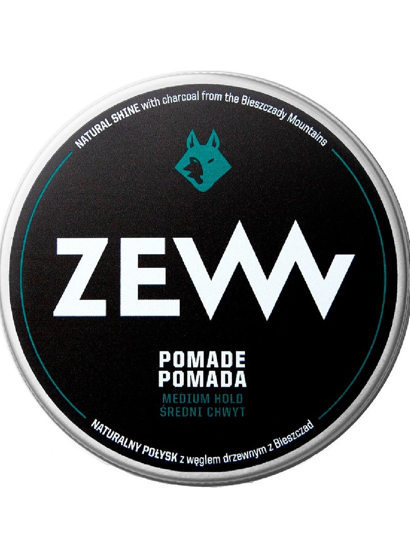 Zew for men Hair Pomade - Medium Hold with Charcoal 50ml - Image 1