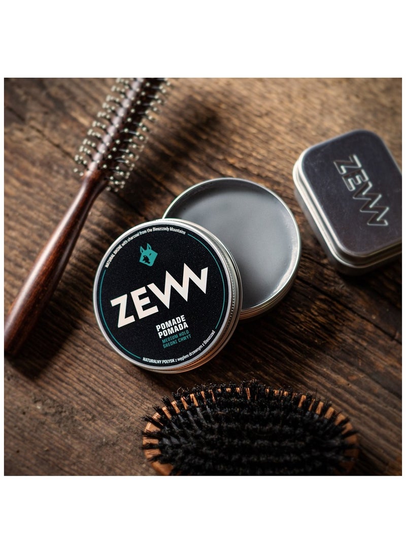 Zew for men Hair Pomade - Medium Hold with Charcoal 50ml - Image 2