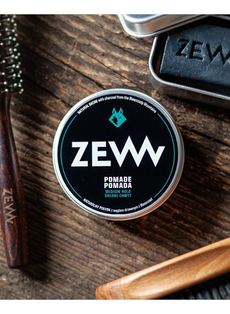 Zew for men Hair Pomade - Medium Hold with Charcoal 50ml - Image 3