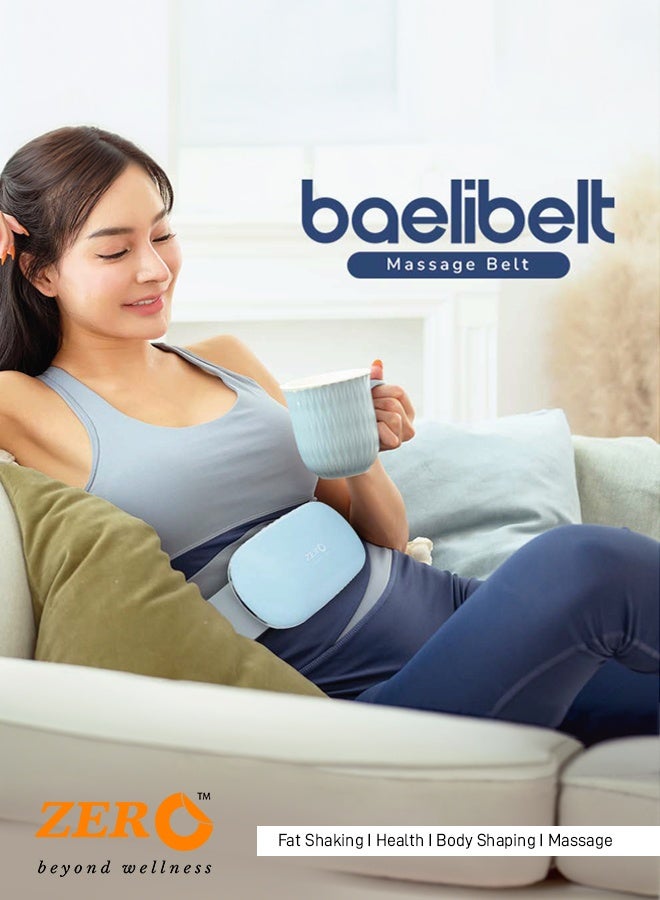 زيرو_بيوند_ويلنيس عنوان المنتج حزام التدليك الحراري Baelibelt من Zero Healthcare لتخفيف آلام البطن والظهر – جهاز تدليك كهربائي محمول مع حرارة، 6 أوضاع تدليك، قابل لإعادة الشحن – للاستخدام في المنزل والمكتب في الإمارات - Image 1
