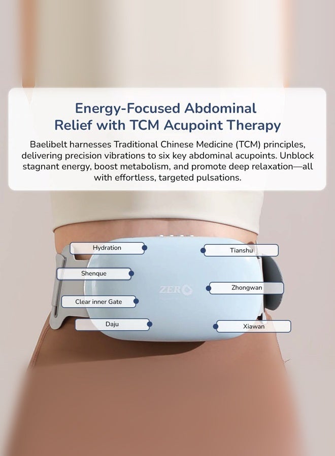 زيرو_بيوند_ويلنيس عنوان المنتج حزام التدليك الحراري Baelibelt من Zero Healthcare لتخفيف آلام البطن والظهر – جهاز تدليك كهربائي محمول مع حرارة، 6 أوضاع تدليك، قابل لإعادة الشحن – للاستخدام في المنزل والمكتب في الإمارات - Image 5