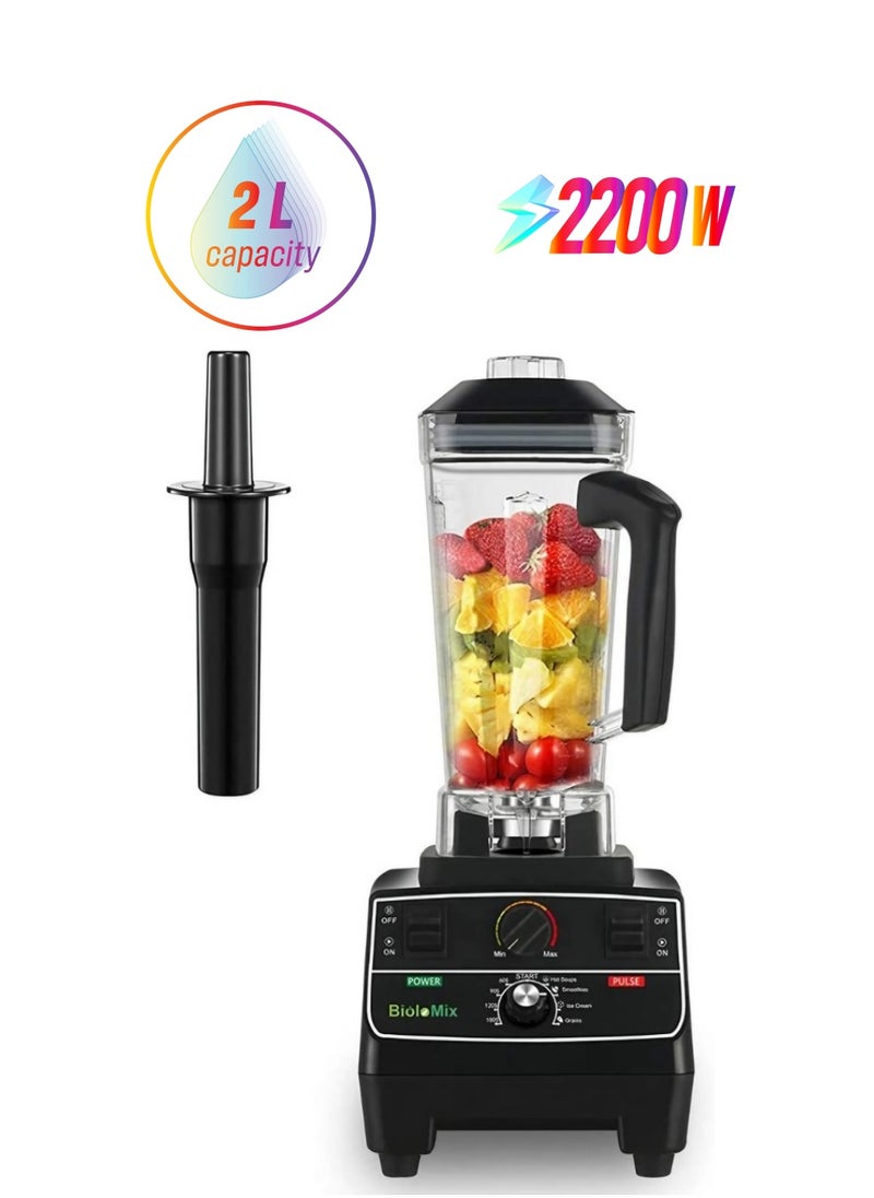 Biolomix BioloMix Professional Countertop Blender Smoothie Mixer,2200W,Black, Uk Plug, T5300  - Image 1