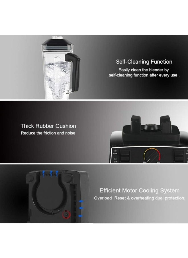 Biolomix BioloMix Professional Countertop Blender Smoothie Mixer,2200W,Black, Uk Plug, T5300  - Image 5