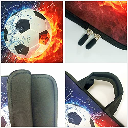 Baocool 11" 11.6" 12" 12.1" 12.5" inch Laptop Carrying Bag Chromebook Case Notebook Ultrabook Bag Tablet Cover Neoprene Fit Samsung Google Acer HP DELL Lenovo Asus (11 11.6 12.1 12.2 inch, Football Fire) - Image 3