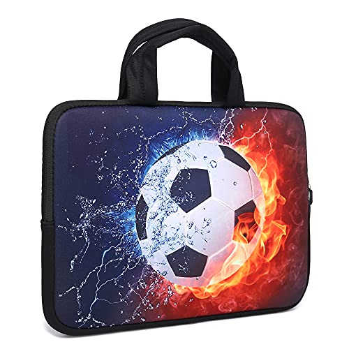 Baocool 11" 11.6" 12" 12.1" 12.5" inch Laptop Carrying Bag Chromebook Case Notebook Ultrabook Bag Tablet Cover Neoprene Fit Samsung Google Acer HP DELL Lenovo Asus (11 11.6 12.1 12.2 inch, Football Fire) - Image 2