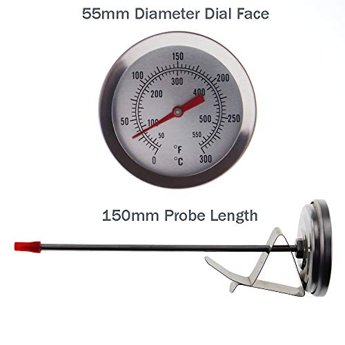 Thermometer World Oil Thermometer Deep Fryer Thermometer with Clip - 145 mm Stainless Steel Deep Fry Thermometer for Frying Oil – Ideal for Temperature of Hot Oil Cooking Liquids Candy - Image 3