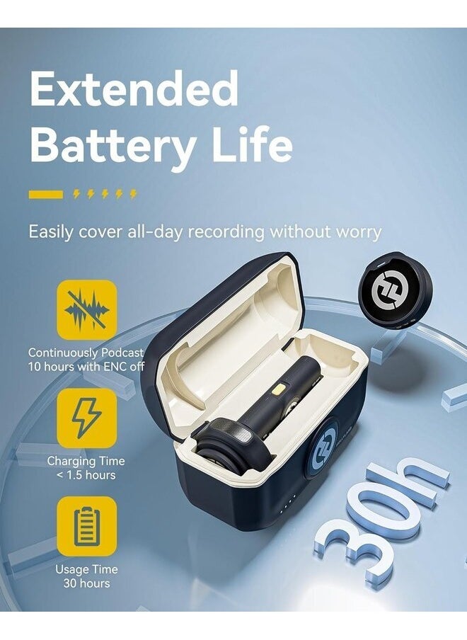 Hollyland - Hollyland LARK M2 Wireless Lavalier Microphone System compatible with iPhone, 1000ft LOS Range, Hi-Fi Audio, Smart Noise Cancellation, 30H Duration, Mini Lapel Mic for Livestream Vlog - Image 1