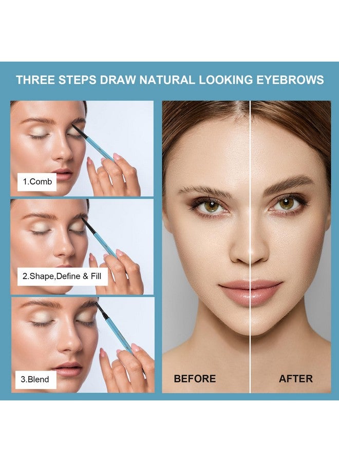 Generic TurritopsisD Micro Brow Pencil 【2-Pack Taupe】 Eyebrow Pencil Waterproof Pro Long-Lasting Precision Micro-Tip Ultra-thin Built-in Soft Spoolie - Image 4