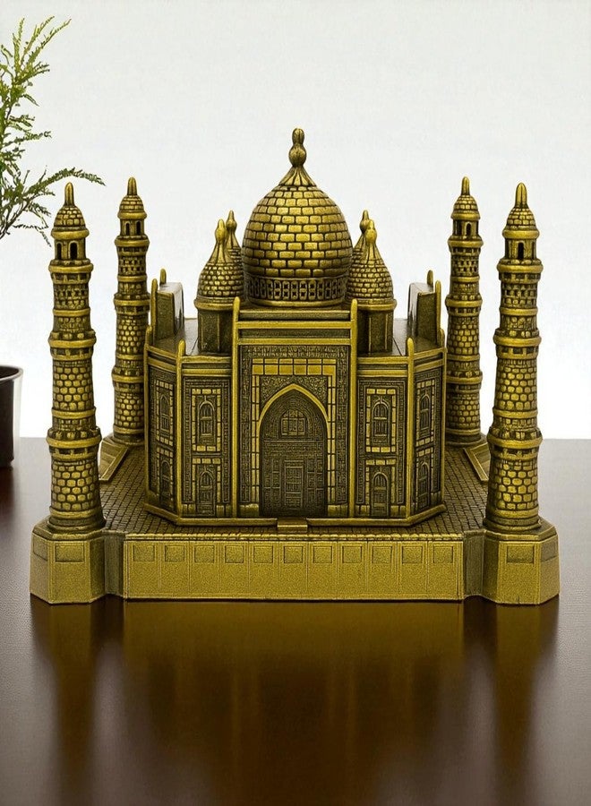 ascension Antique Finish Agra Souvenir Taj Mahal Miniature Showpiece for Study Table Office Desk Living Room Decoration Accessories Souvenir Statue Birthday Gifting Item (Antique) - Image 3