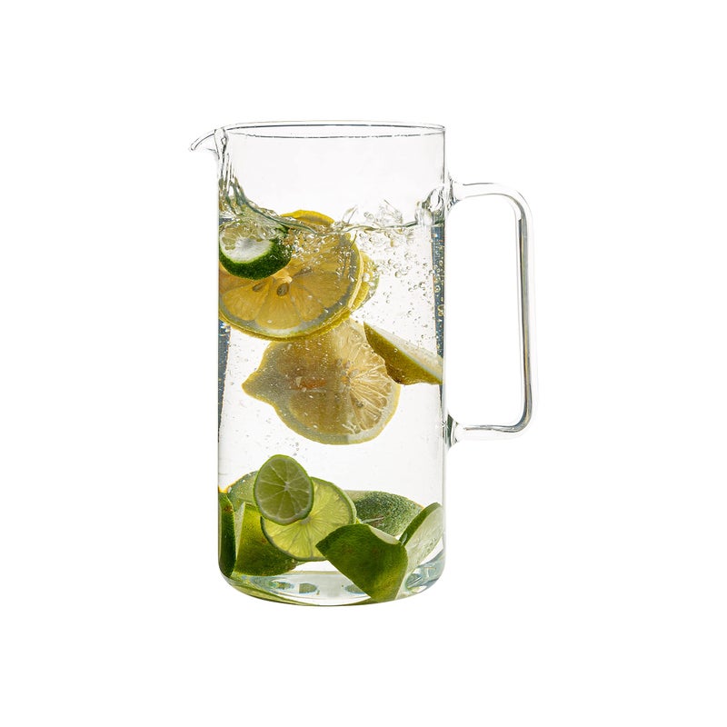 Simax Glass Pitcher 64 Oz 2 Quart Borosilicate Glass Water Pitchers Hot and Cold Safe Sangria Pitchers for Beverage Iced Tea Lemonade  Juice