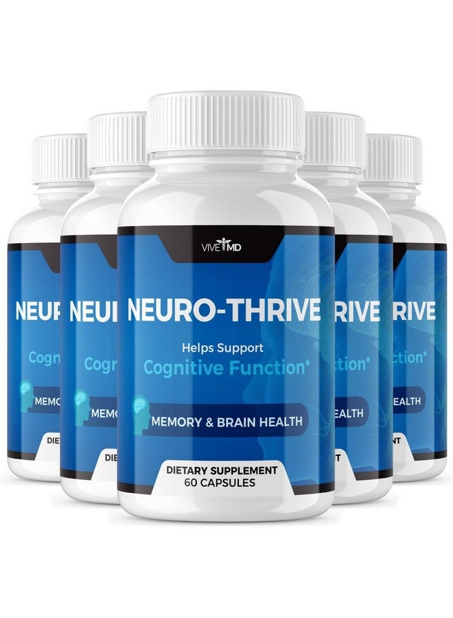 VIVE MD Neuro Thrive Brain Supplement - Official Formula - Neuro Thrive PQQ, Neuro Thrive for Extra Strength with Ginkgo Biloba Extract, Siberian Ginseng Extract (5 Pack) - Image 1