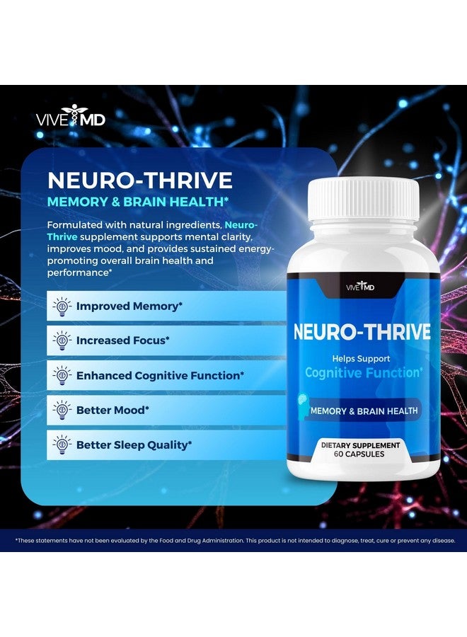VIVE MD Neuro Thrive Brain Supplement - Official Formula - Neuro Thrive PQQ, Neuro Thrive for Extra Strength with Ginkgo Biloba Extract, Siberian Ginseng Extract (5 Pack) - Image 4