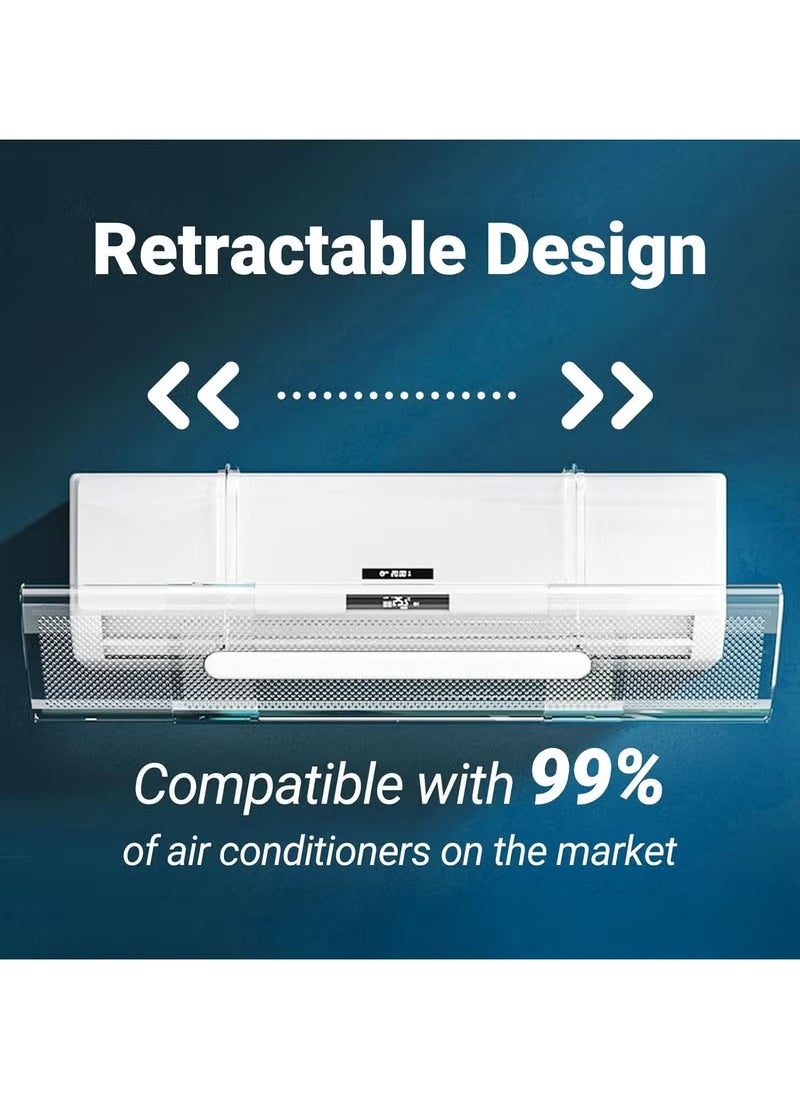 Arabest Air Conditioning Adjustable Anti Cold Baffle,Retractable Air Conditioning Wind Deflector,Manual Adjustment of Air Conditioning Wind Direction,Used inLiving Room,Offices(White)  - Image 3