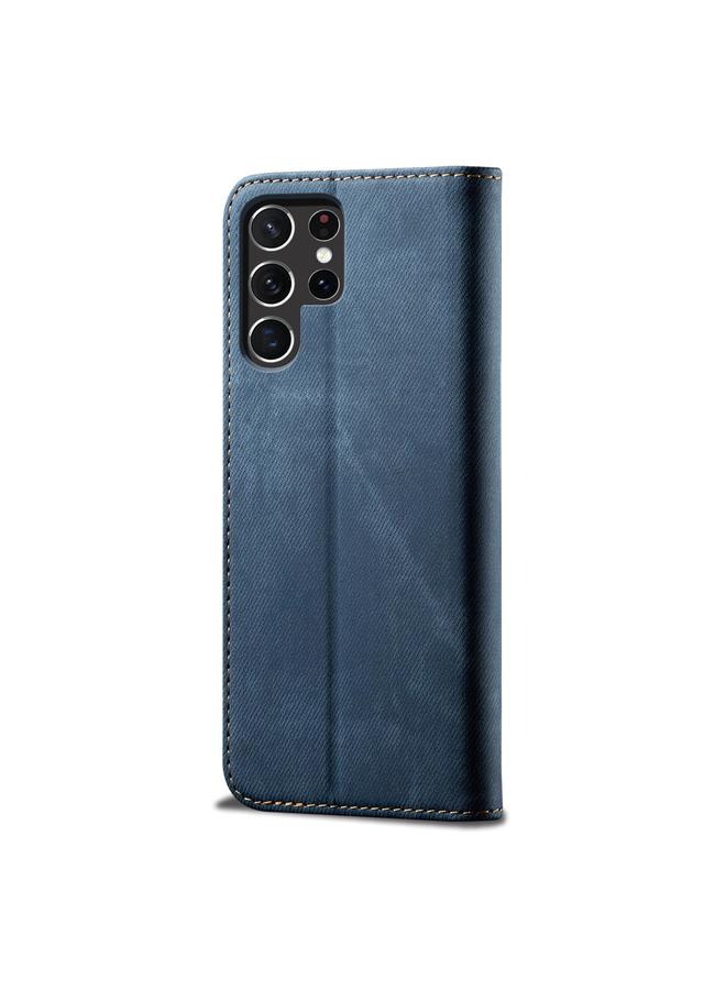 S-TOP Case For Samsung Galaxy S25 Ultra 5G Denim Texture Casual Style Horizontal Flip Leather Case - Image 3