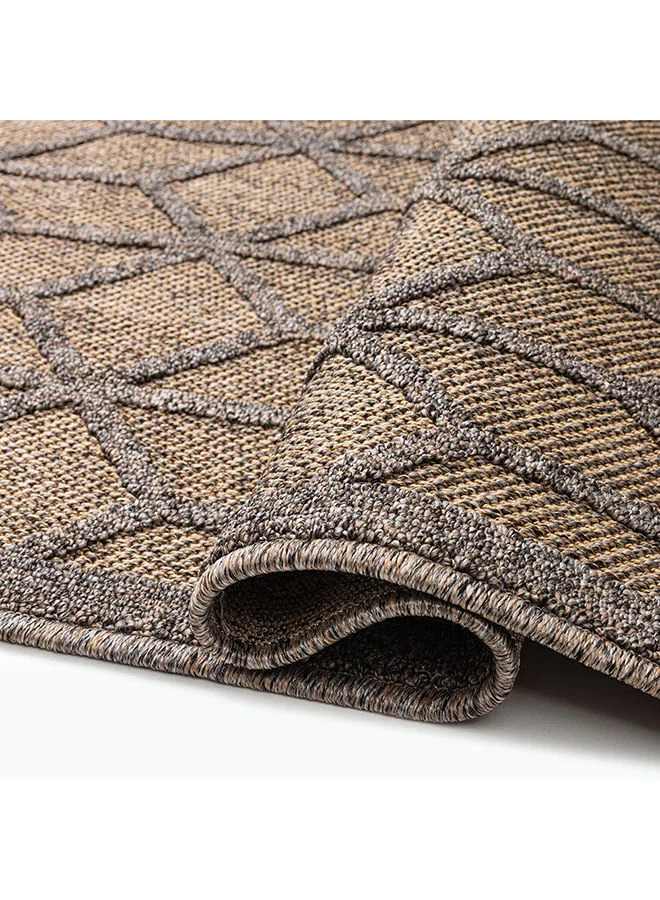 DANUBE HOME Rugs Scandi 67% Polypropylene & 33% Polyester Floor Covering Rectangle Carpets Modern Home Area Rug Floor Decor For Bedroom Living Room L 300 x W 100 cm - Gold 231304701861