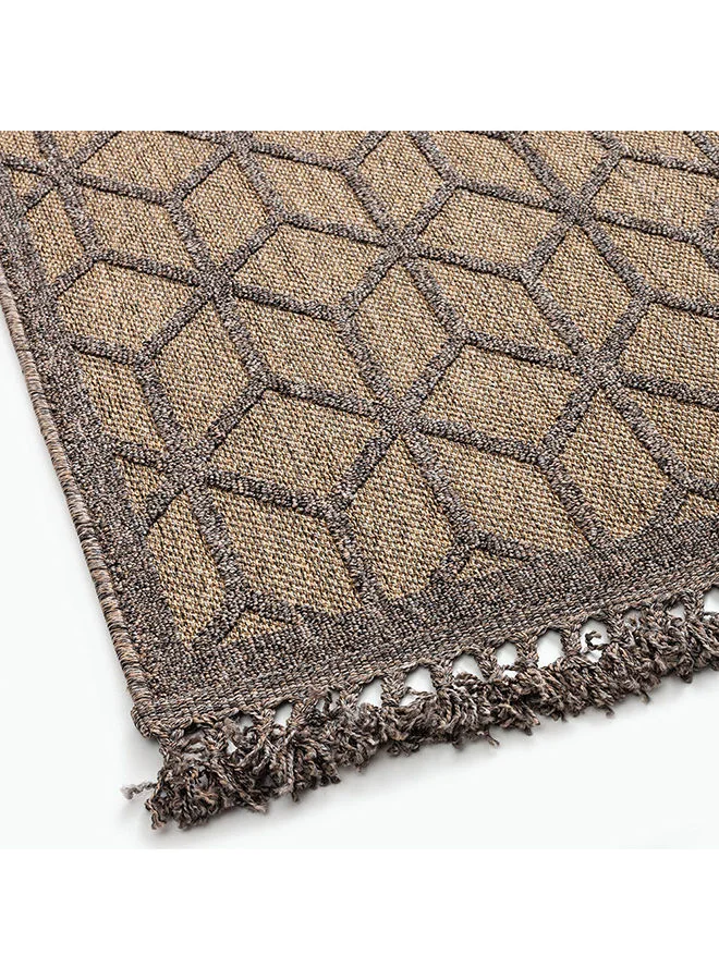 DANUBE HOME Rugs Scandi 67% Polypropylene & 33% Polyester Floor Covering Rectangle Carpets Modern Home Area Rug Floor Decor For Bedroom Living Room L 300 x W 100 cm - Gold 231304701861