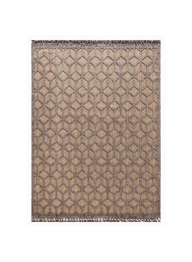 DANUBE HOME Rugs Scandi 67% Polypropylene & 33% Polyester Floor Covering Rectangle Carpets Modern Home Area Rug Floor Decor For Bedroom Living Room L 300 x W 100 cm - Gold 231304701861