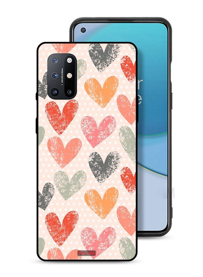 Tolwak OnePlus 8T Plus 5G Protective Case Cover Hearts Art - Image 1