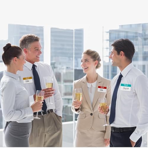 Kelenate 96 Pcs Name Tags Colorful Sticker-16 Colors (3"x2") Hello My Name is Peel & Stick Identification Badges for School, Office, Conferences & Family Parties. - Image 3