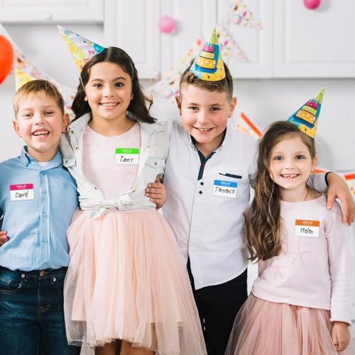 Kelenate 96 Pcs Name Tags Colorful Sticker-16 Colors (3"x2") Hello My Name is Peel & Stick Identification Badges for School, Office, Conferences & Family Parties. - Image 5