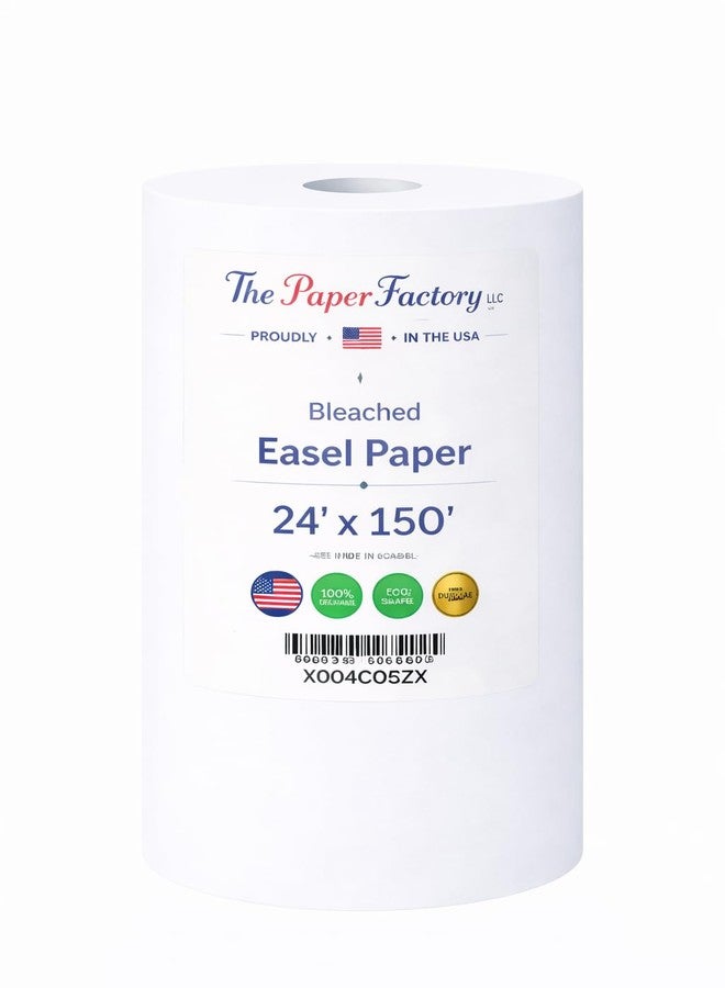 The Paper Factory LLC Durable Art Easel Paper Roll 24" x 150' --- for Kids Crafts, Drawing & Painting – White Easel Paper Roll for Art Tables, Classrooms & Home Projects - Image 1