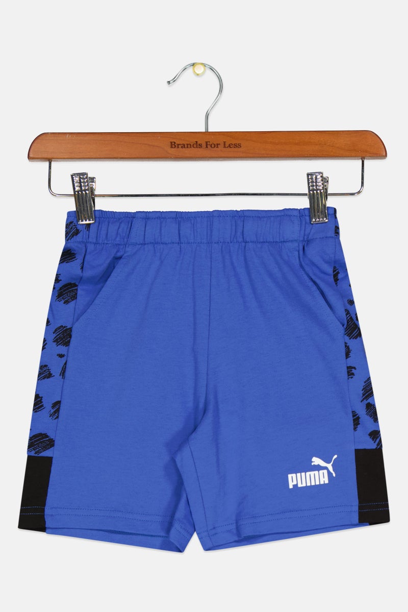 PUMA Kids Boy Sportswear Fit Outdoor Shorts, Blue/Black - Image 1